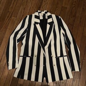 Black & White striped blazer from H&M